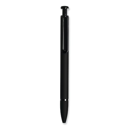 U Brands Monterey Ballpoint Pen, Medium 1 mm, Black Ink, Black Barrel, 12PK 3786U0124